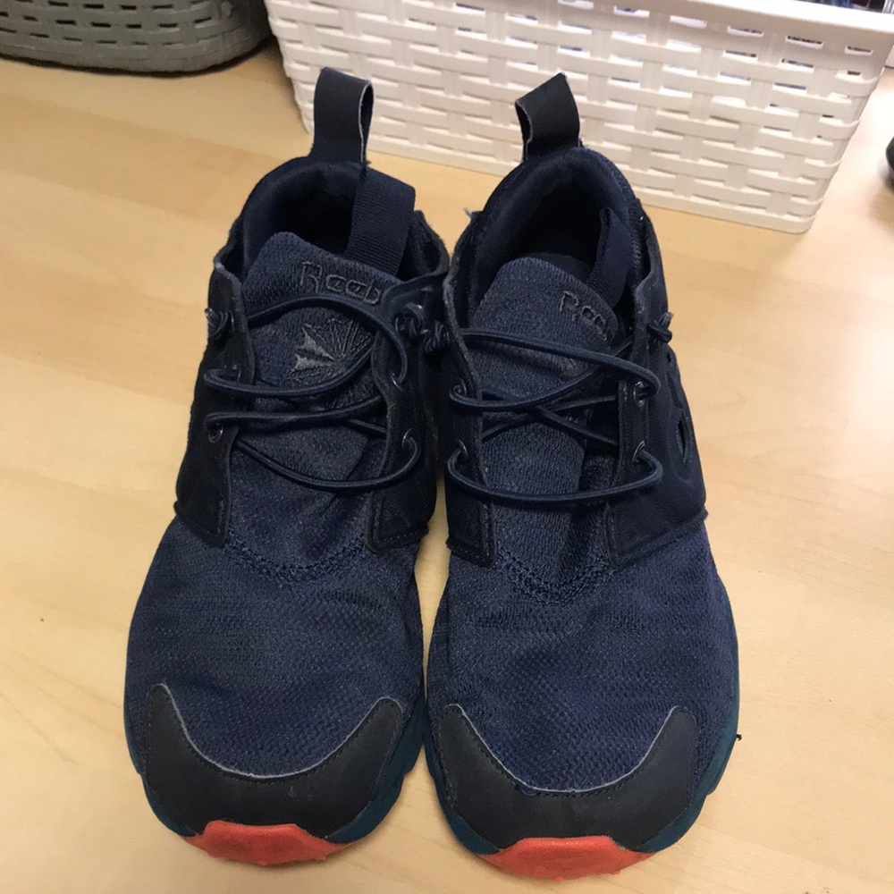 Reebok Women's Navy and Orange Sneakers